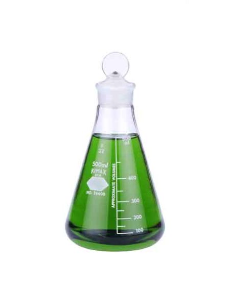 Glass Stopper Conical Flask, KIMAX® Clear Glass (Premium)