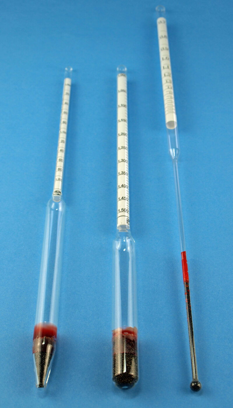Specific Gravity Hydrometer, Assistent Germany (not medical device, only for professional lab use)