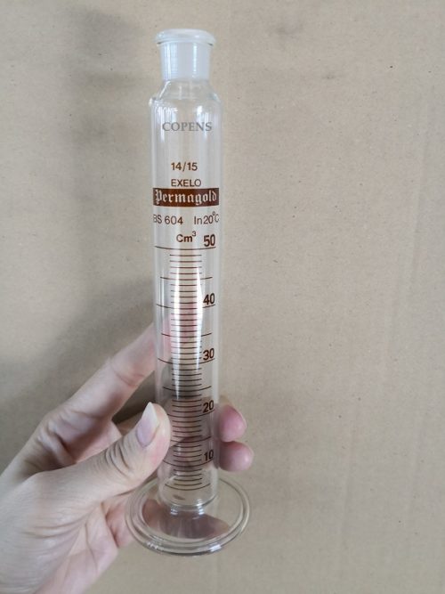 Mixing Cylinder, 50ml, Clear Glass, Exelo UK
