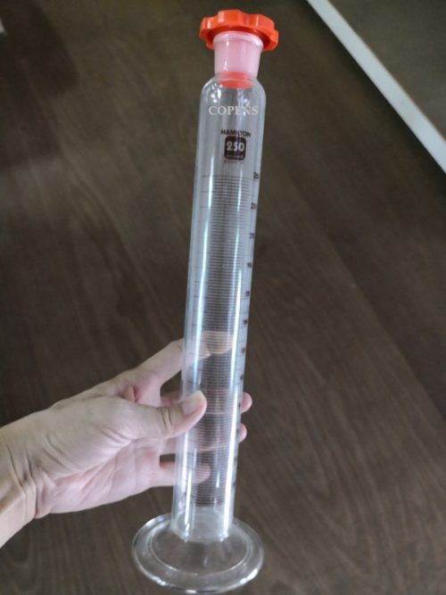 Mixing Cylinder, 250ml, Clear Glass, Hamilton USA