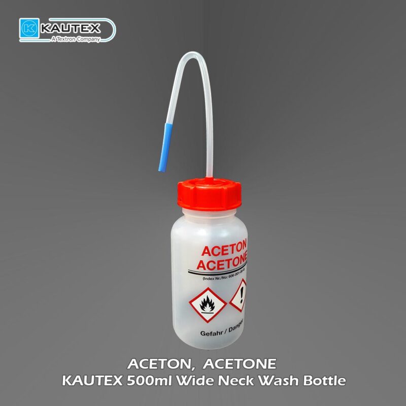 Kautex Wash Bottle with Printed-On Hazard-Symbols, 500 ml, Aceton Acetone 2000770025 | AB Lab Mart Malaysia