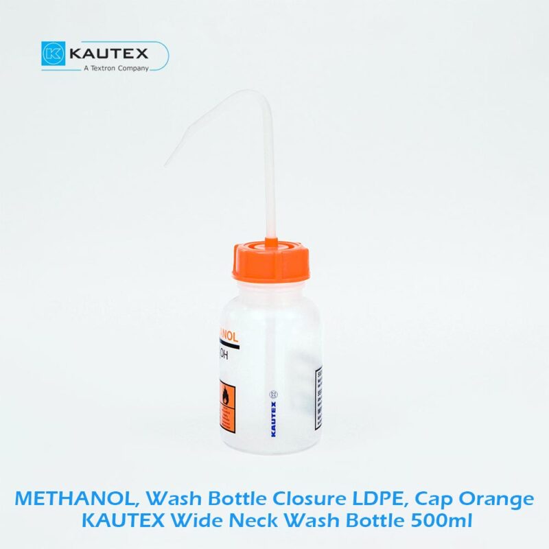 Kautex Wash Bottle with Printed-On Hazard-Symbols, 500 ml, Methanol 2000770023 | AB Lab Mart Malaysia