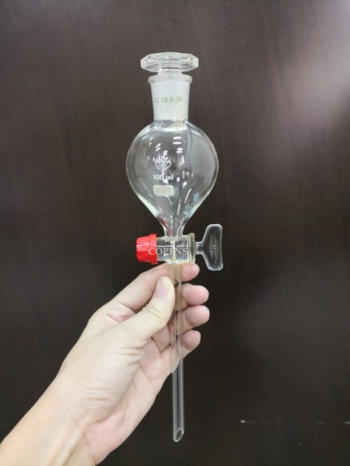 Separating Funnel, Globe, 100 ml, Simax Clear Glass