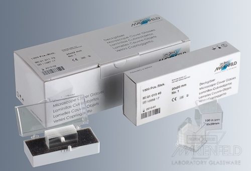 Microscope Cover Glass (Cover Slip), Marienfeld Superior Germany (not medical device, only for professional lab use)